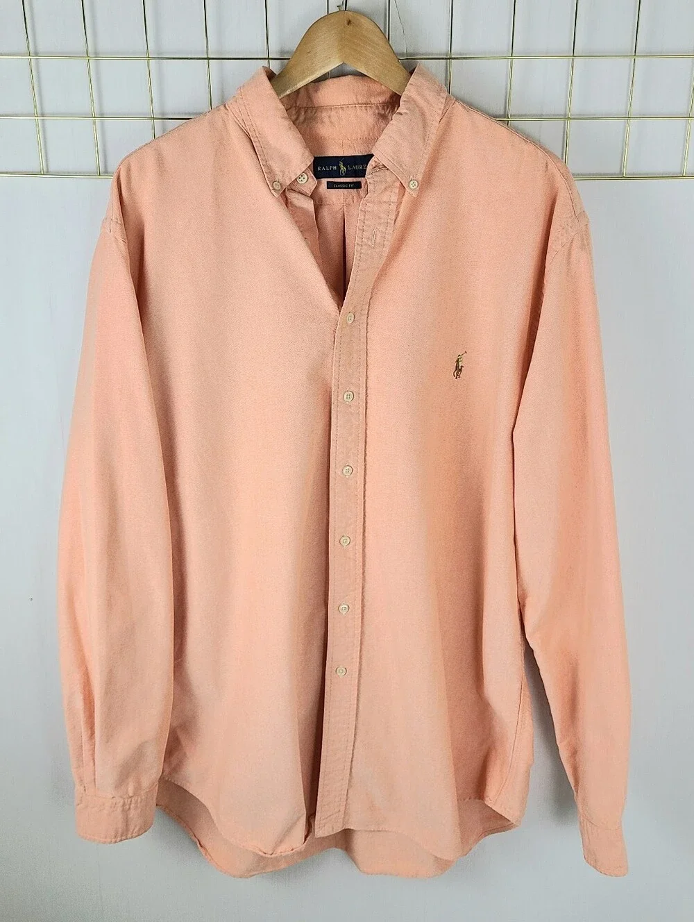 Polo Ralph Lauren Oxford Flesh Pony Vintage Button-Down Cotton Shirt